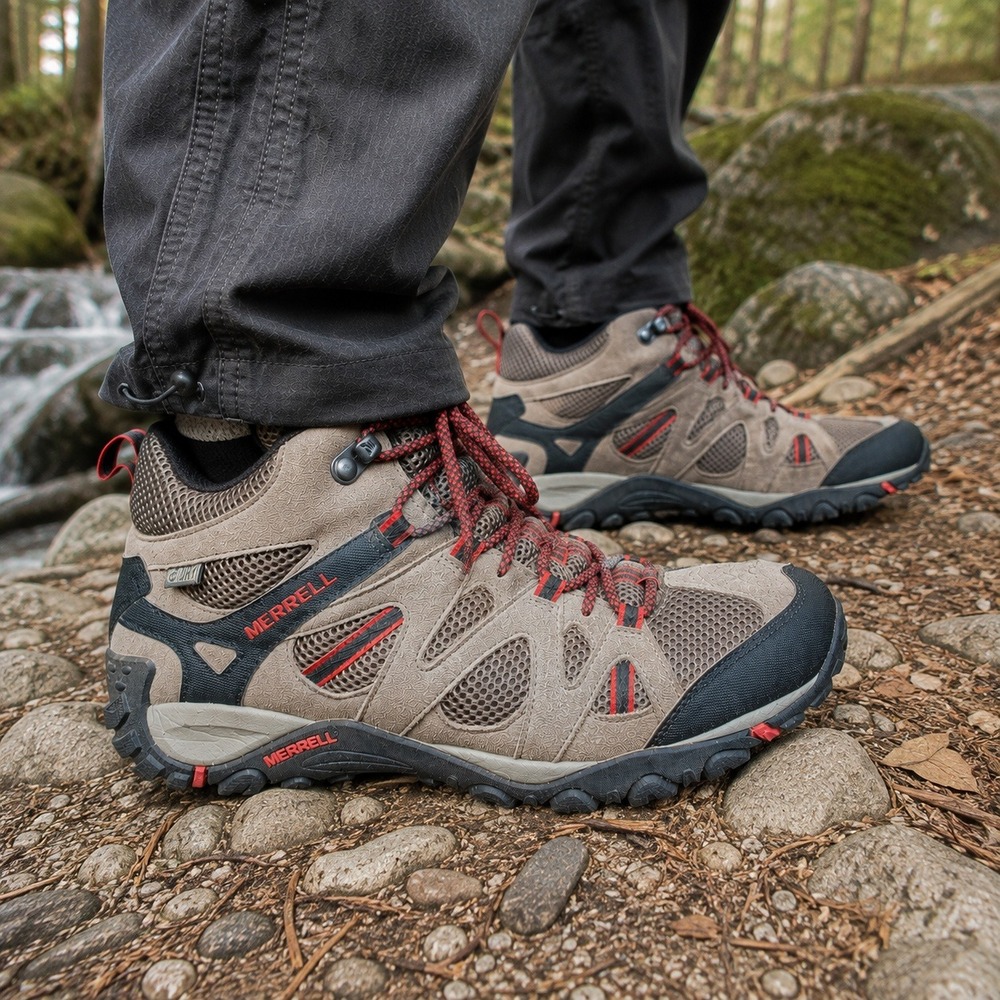 Merrell Deverta Mid Hiking Boots Gore Tex Waterproof Trail Gorpcore Mens Size 10